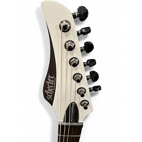 Used Schecter Guitar Research REAPER 6 CUSTOM WHITE Solid Body Electric Guitar