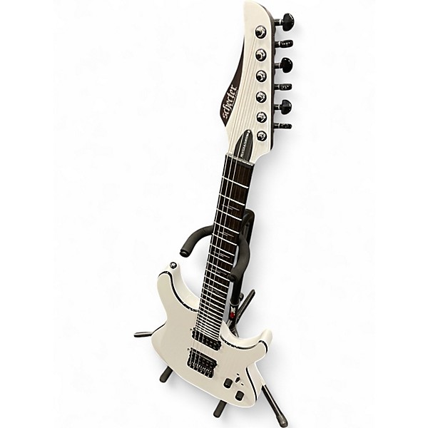 Used Schecter Guitar Research REAPER 6 CUSTOM WHITE Solid Body Electric Guitar