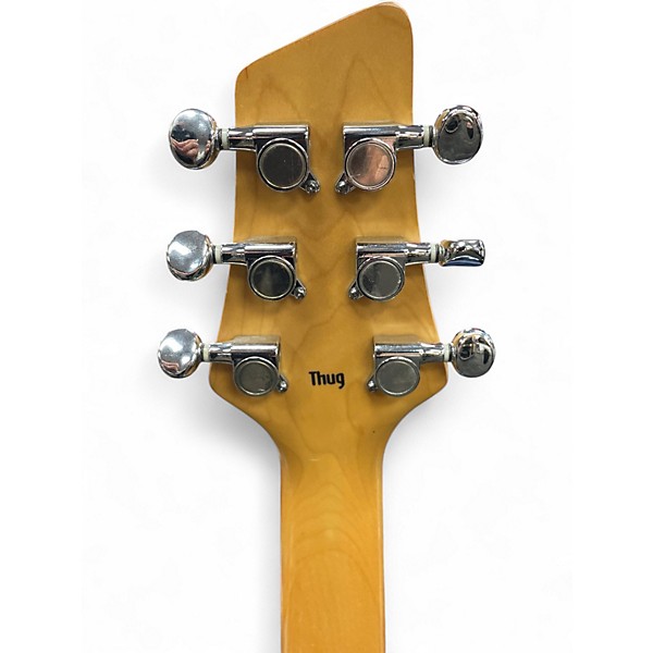 Used Brownsville Thug Sparkle Teal Solid Body Electric Guitar