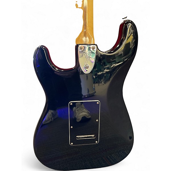 Used 1977 Fender Standard Stratocaster Black Solid Body Electric Guitar
