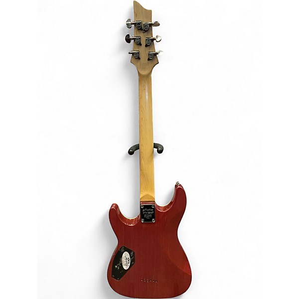 Used Schecter Guitar Research Omen Extreme 6 TRANS HOT PINK BURST Solid Body Electric Guitar
