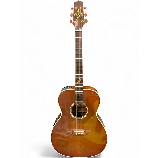 Used Takamine tf77pt Natural Acoustic Guitar
