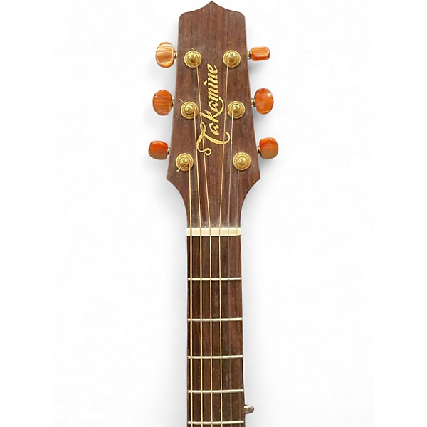 Used Takamine tf77pt Natural Acoustic Guitar