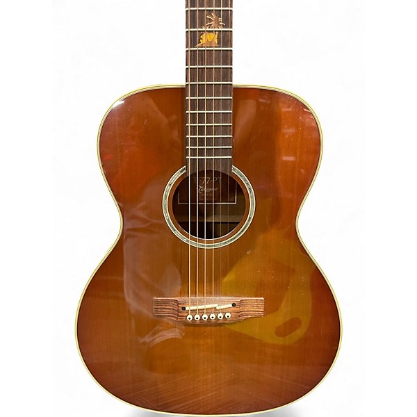 Used Takamine tf77pt Natural Acoustic Guitar