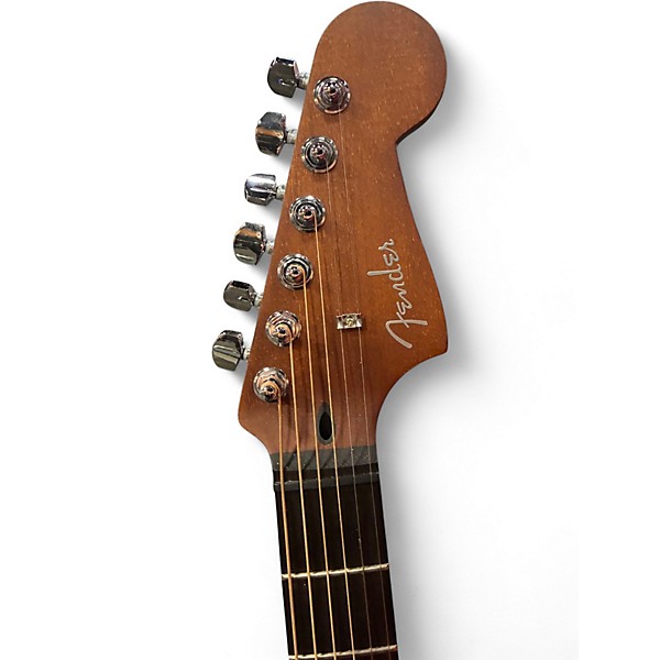 Used Fender acoustasonic Standard Jazzmaster Black Acoustic Electric Guitar