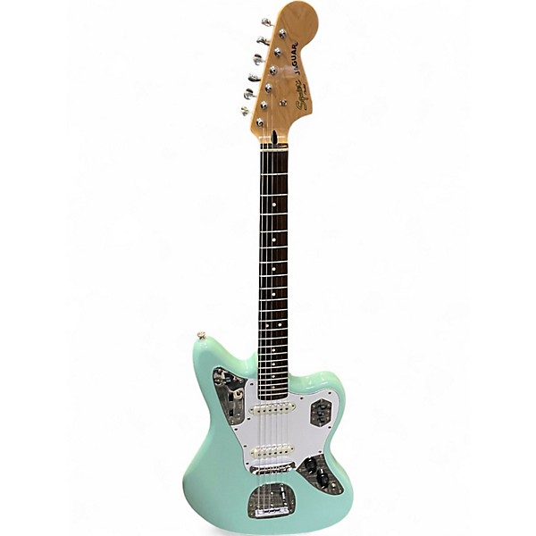 Used Squier Vintage Modified Jaguar Surf Green Solid Body Electric Guitar