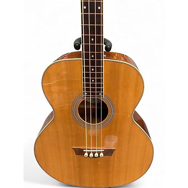 Used Dean EAB Fretless Natural Acoustic Bass Guitar