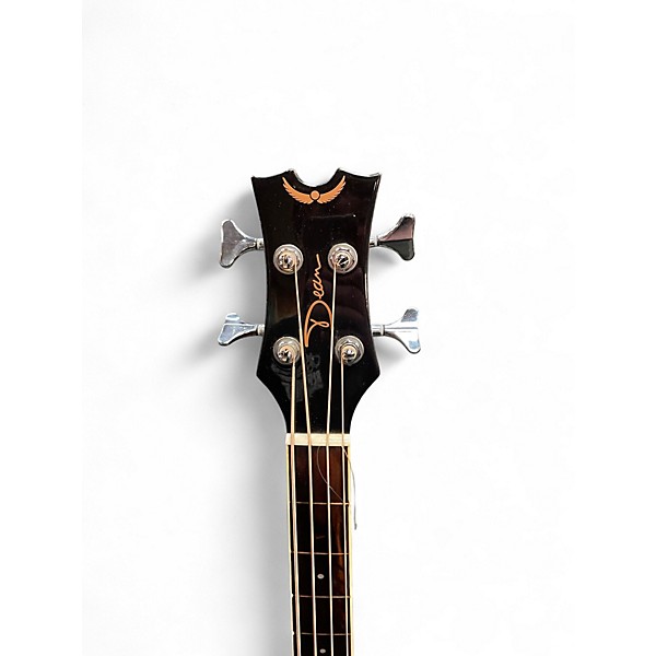 Used Dean EAB Fretless Natural Acoustic Bass Guitar