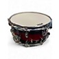 Used Yamaha 6.5X14 TOUR CUSTOM SNARE Red to Black Fade Drum