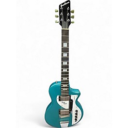 Used Airline TWIN TONE Turquoise Solid Body Electric Guitar