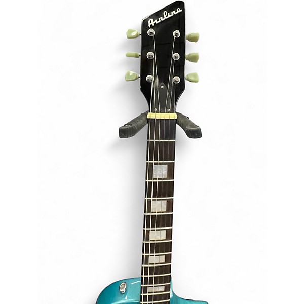 Used Airline TWIN TONE Turquoise Solid Body Electric Guitar