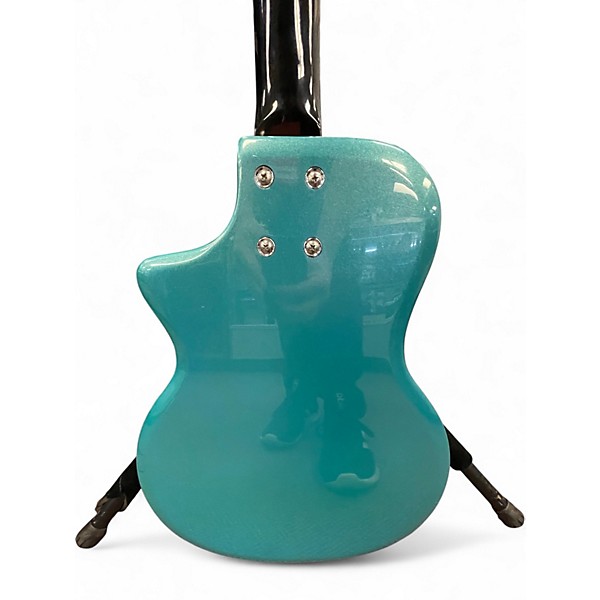 Used Airline TWIN TONE Turquoise Solid Body Electric Guitar