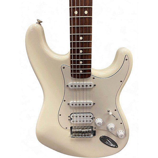 Used Fender Standard Stratocaster HSS Olympic White Solid Body Electric Guitar