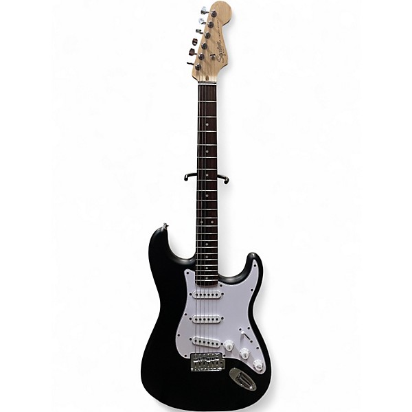 Used Squier Debut Stratocaster Matte Black Solid Body Electric Guitar