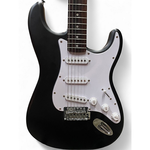 Used Squier Debut Stratocaster Matte Black Solid Body Electric Guitar