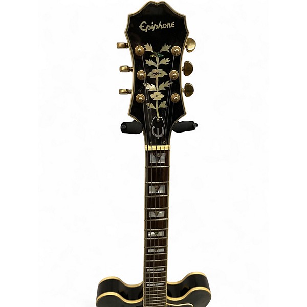 Used Epiphone Sheraton II Ebony Hollow Body Electric Guitar