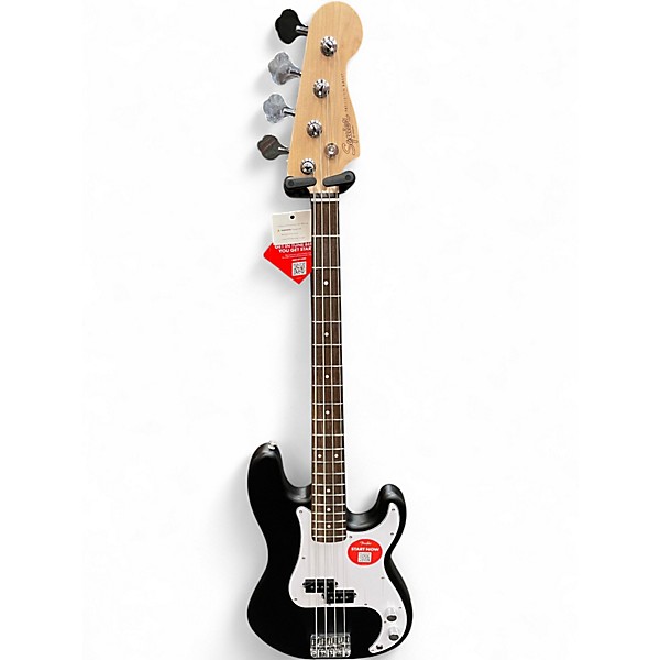 Used Squier Debut Series Precision Bass Matte Black Electric Bass Guitar