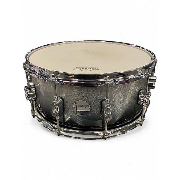 Used PDP by DW 7 Piece Concept Series BLACK AND SILVER SPARKLE Drum Kit