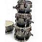 Used PDP by DW 7 Piece Concept Series BLACK AND SILVER SPARKLE Drum Kit