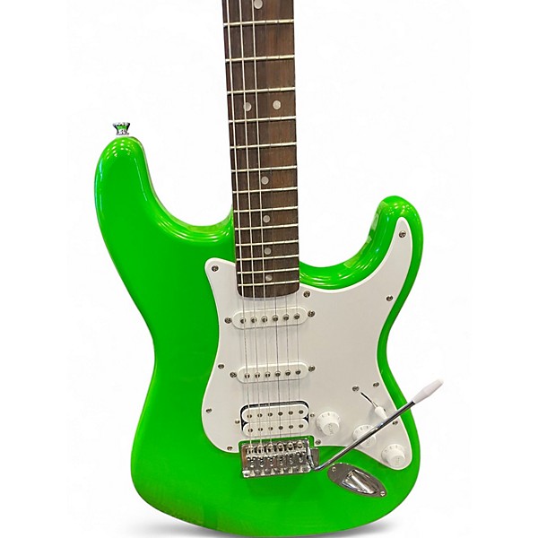 Used Squier SONIC STRATOCASTER HSS LIME GREEN Solid Body Electric Guitar