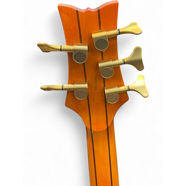 Used Schecter Guitar Research Stiletto Studio 5 String Amber Electric Bass Guitar