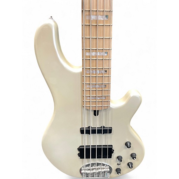 Used Lakland 55-02 Skyline Series 5 String Custom Blizzard Pearl Electric Bass Guitar