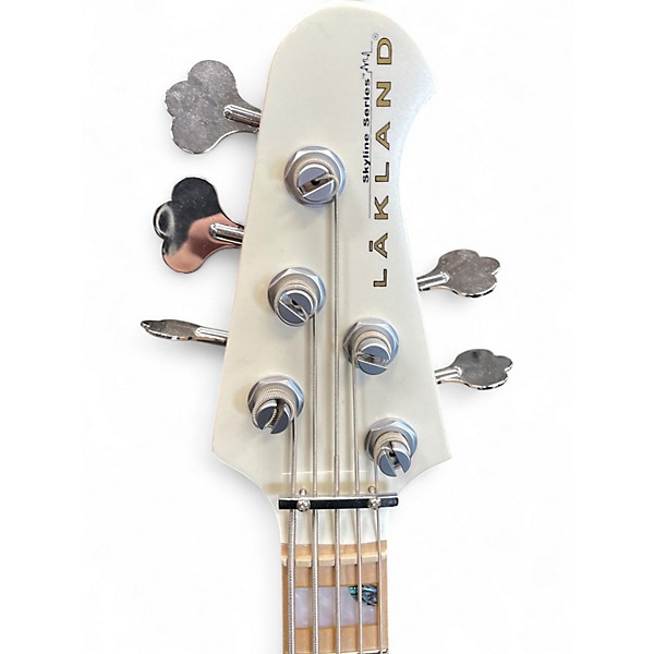 Used Lakland 55-02 Skyline Series 5 String Custom Blizzard Pearl Electric Bass Guitar