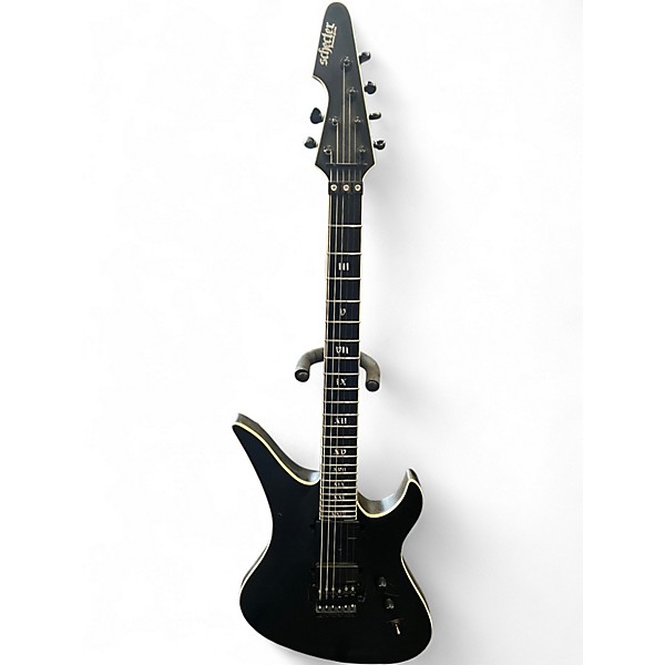 Used Schecter Guitar Research avenger evil twin Black Solid Body Electric Guitar
