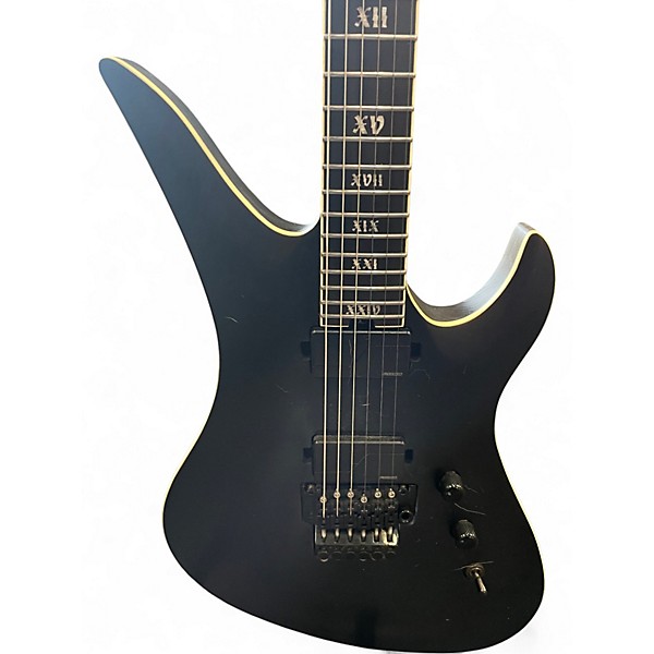 Used Schecter Guitar Research avenger evil twin Black Solid Body Electric Guitar