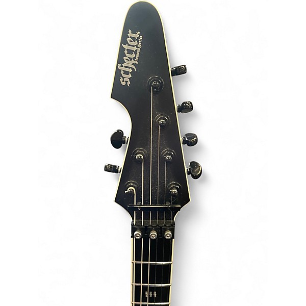 Used Schecter Guitar Research avenger evil twin Black Solid Body Electric Guitar