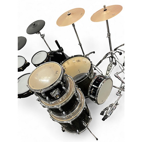 Used Pearl 5 Piece ROADSHOW Black Drum Kit