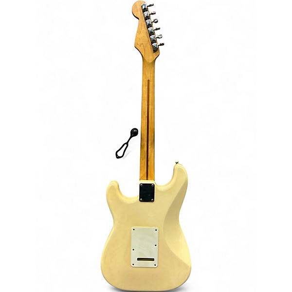 Used 1995 Fender Squier Series Stratocaster White Solid Body Electric Guitar