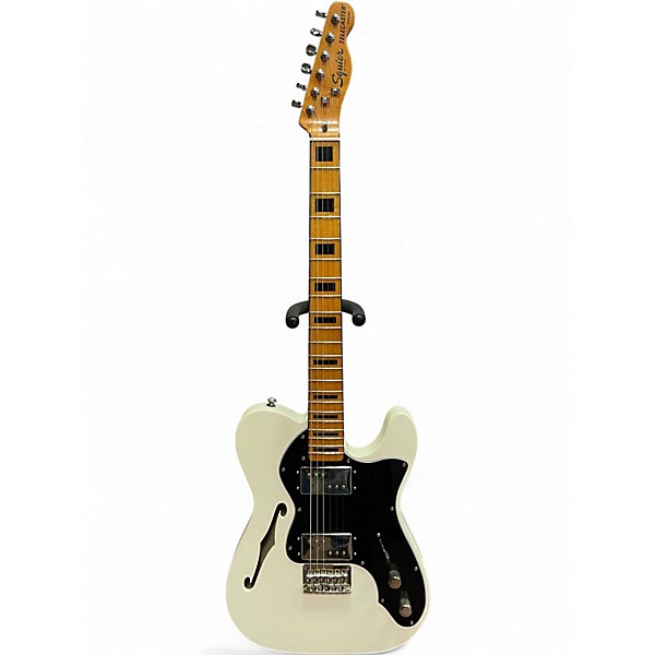Used Squier Classic Vibe Telecaster Thinline Olympic White Hollow Body Electric Guitar
