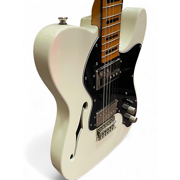 Used Squier Classic Vibe Telecaster Thinline Olympic White Hollow Body Electric Guitar