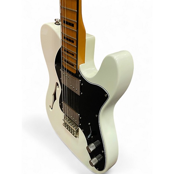 Used Squier Classic Vibe Telecaster Thinline Olympic White Hollow Body Electric Guitar