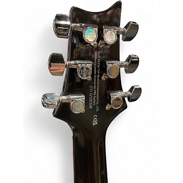 Used PRS SE Custom 24 Black Gold Sunburst Solid Body Electric Guitar