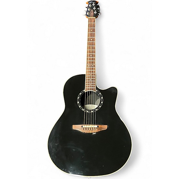 Used Ovation 1771LX Standard Balladeer Black Acoustic Electric Guitar