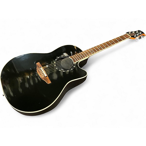 Used Ovation 1771LX Standard Balladeer Black Acoustic Electric Guitar