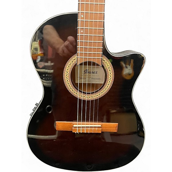 Used Ibanez GA35TCE-DVS dark violin burst Classical Acoustic Electric Guitar