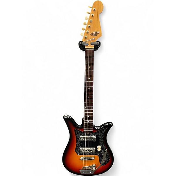 Vintage 1960s Teisco ET-200 Sunburst Solid Body Electric Guitar