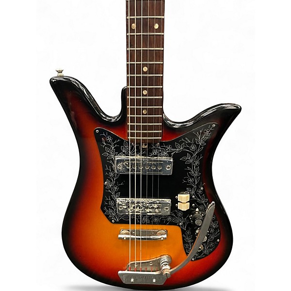 Vintage 1960s Teisco ET-200 Sunburst Solid Body Electric Guitar