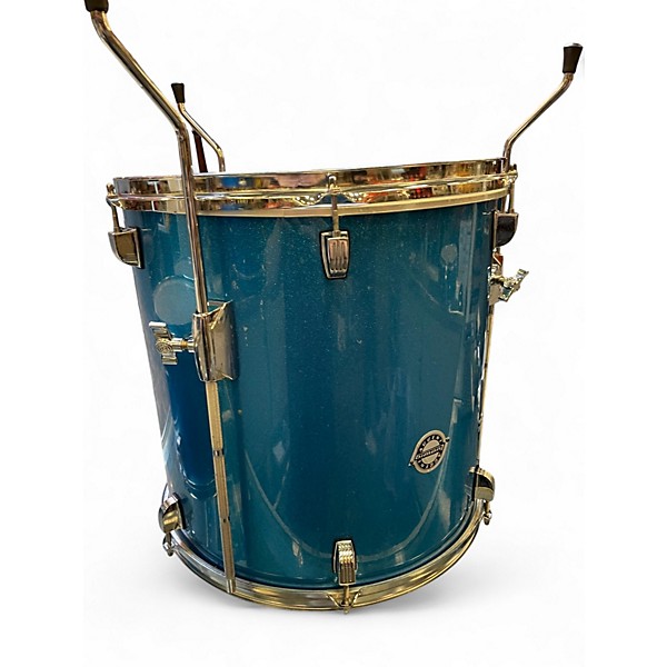 Used Ludwig 5 Piece Accent blue Drum Kit