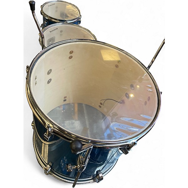 Used Ludwig 5 Piece Accent blue Drum Kit