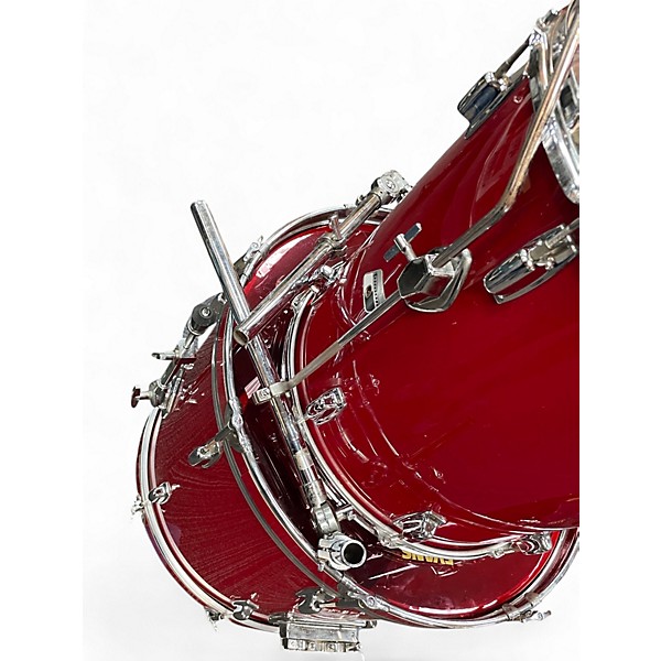 Used Ludwig 4 Piece rocker kit fire engine red Drum Kit