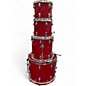 Used Ludwig 4 Piece rocker kit fire engine red Drum Kit