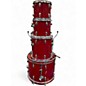Used Ludwig 4 Piece rocker kit fire engine red Drum Kit