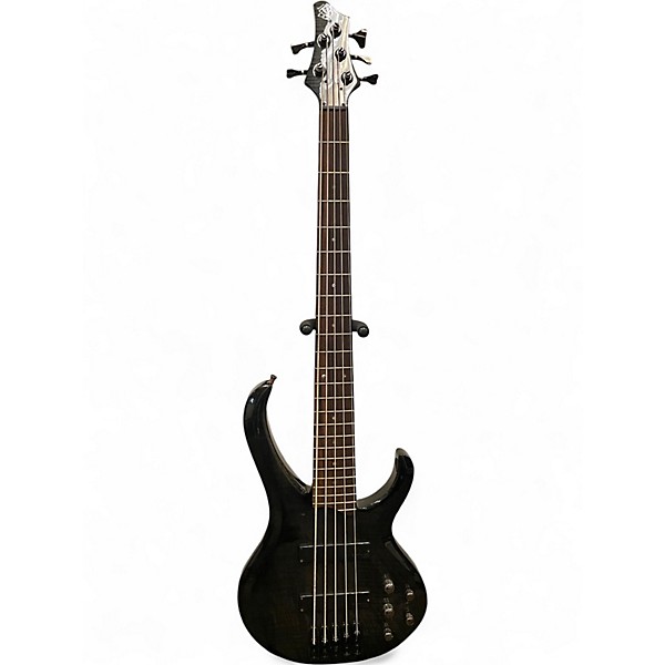 Used 2007 Ibanez BTB575FM Trans Black Electric Bass Guitar