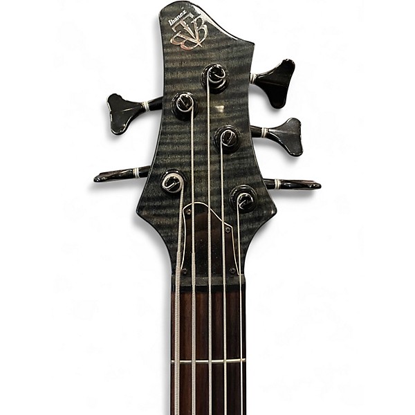Used 2007 Ibanez BTB575FM Trans Black Electric Bass Guitar