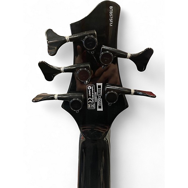 Used 2007 Ibanez BTB575FM Trans Black Electric Bass Guitar