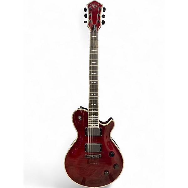 Used Michael Kelly Patriot Premium Blood Red Solid Body Electric Guitar